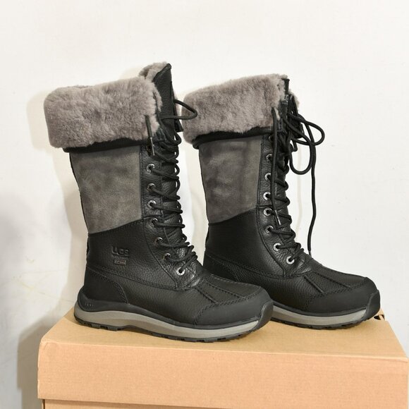 Black/Gray UGG Ladies' Adirondack Tall Boot III - Picture 1 of 14
